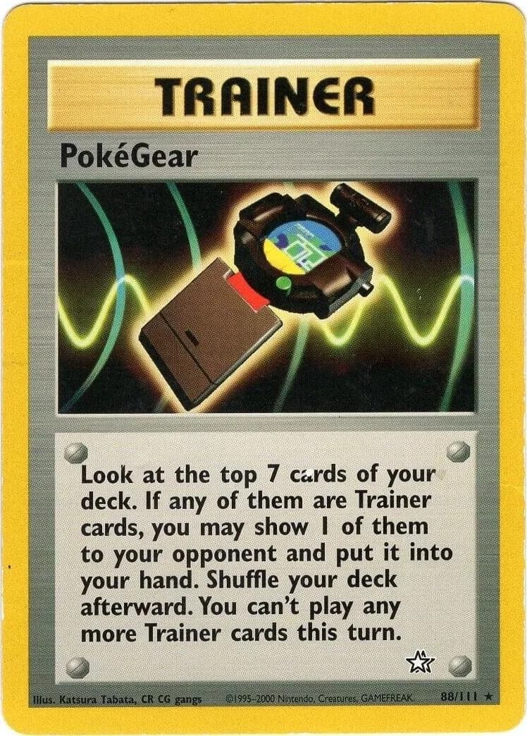 Unlimited PokéGear card front, Neo Genesis 88/111