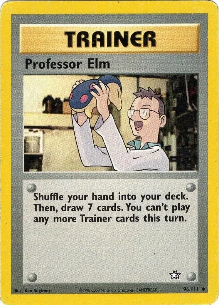 Unlimited Professor Elm card front, Neo Genesis 96/111
