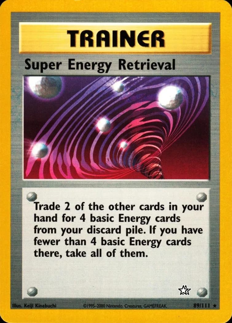 Unlimited Super Energy Retrieval card front, Neo Genesis 89/111