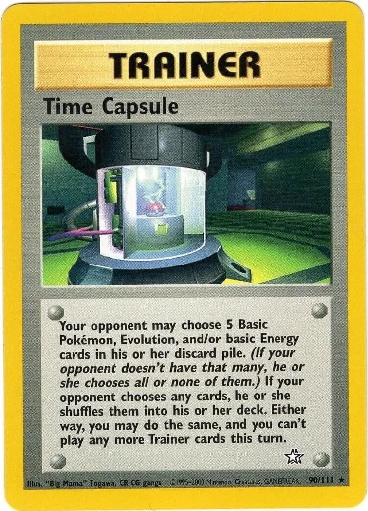 Unlimited Time Capsule card front, Neo Genesis 90/111