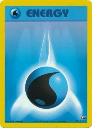 Unlimited Water Energy card front, Neo Genesis 111/111