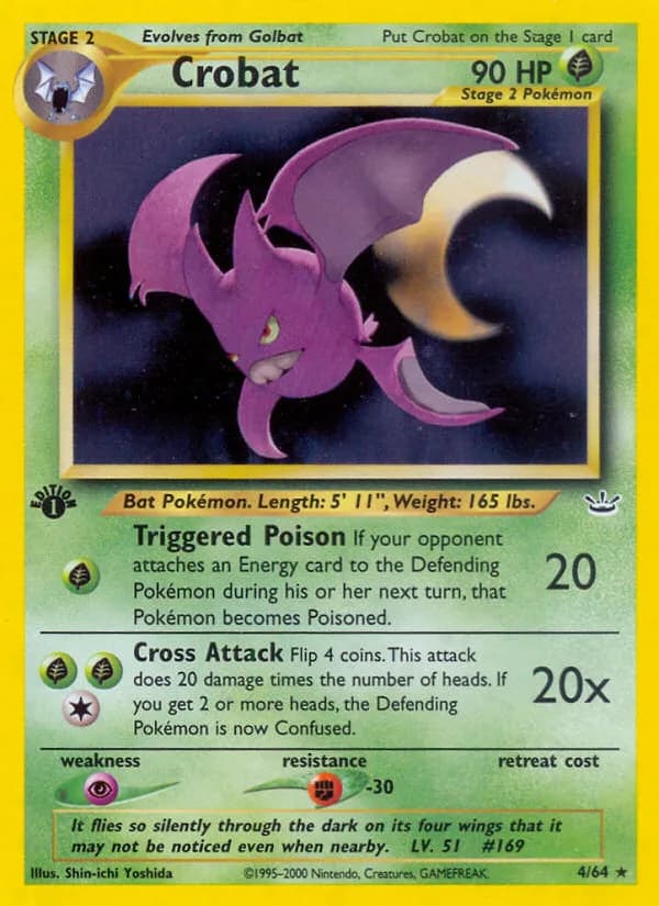 Crobat card front, Neo Revelation 4/64