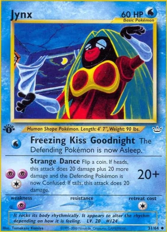 1st Edition Jynx card front, Neo Revelation 31/64