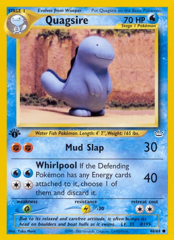 Quagsire card front, Neo Revelation 48/64