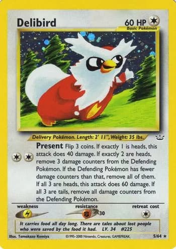 Unlimited Delibird card front, Neo Revelation 5/64