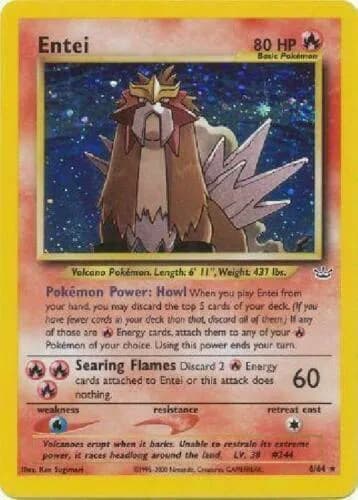 Unlimited Entei card front, Neo Revelation 6/64