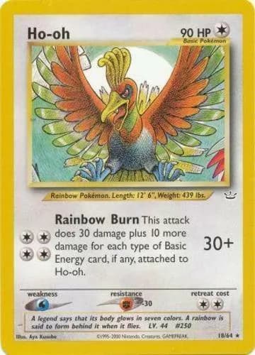 Unlimited Ho-Oh card front, Neo Revelation 18/64