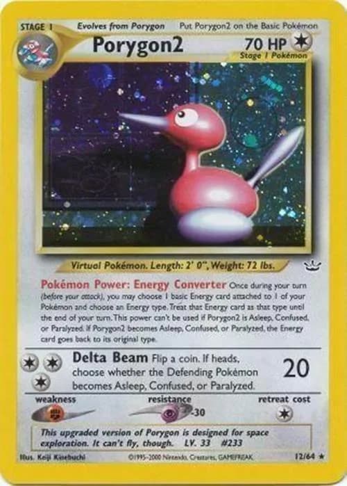 Unlimited Porygon2 card front, Neo Revelation 12/64