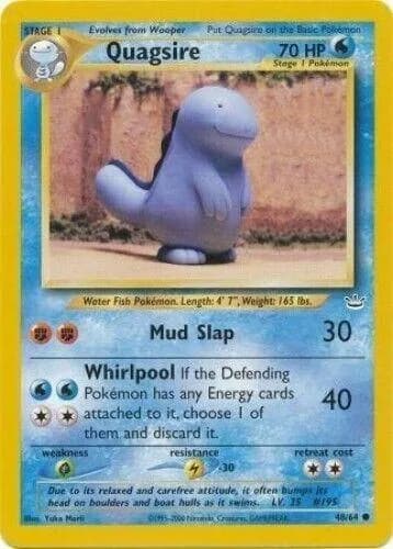 Unlimited Quagsire card front, Neo Revelation 48/64