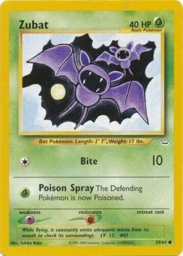 Unlimited Zubat card front, Neo Revelation 59/64