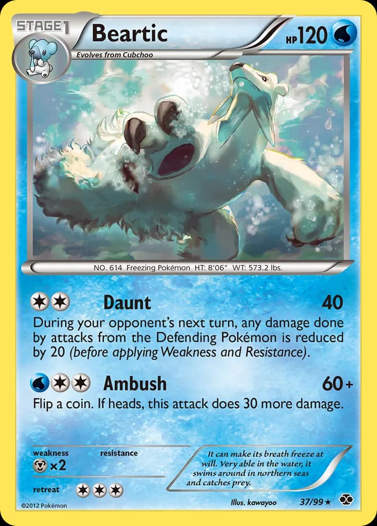 Next Destinies Beartic card front, 37/99