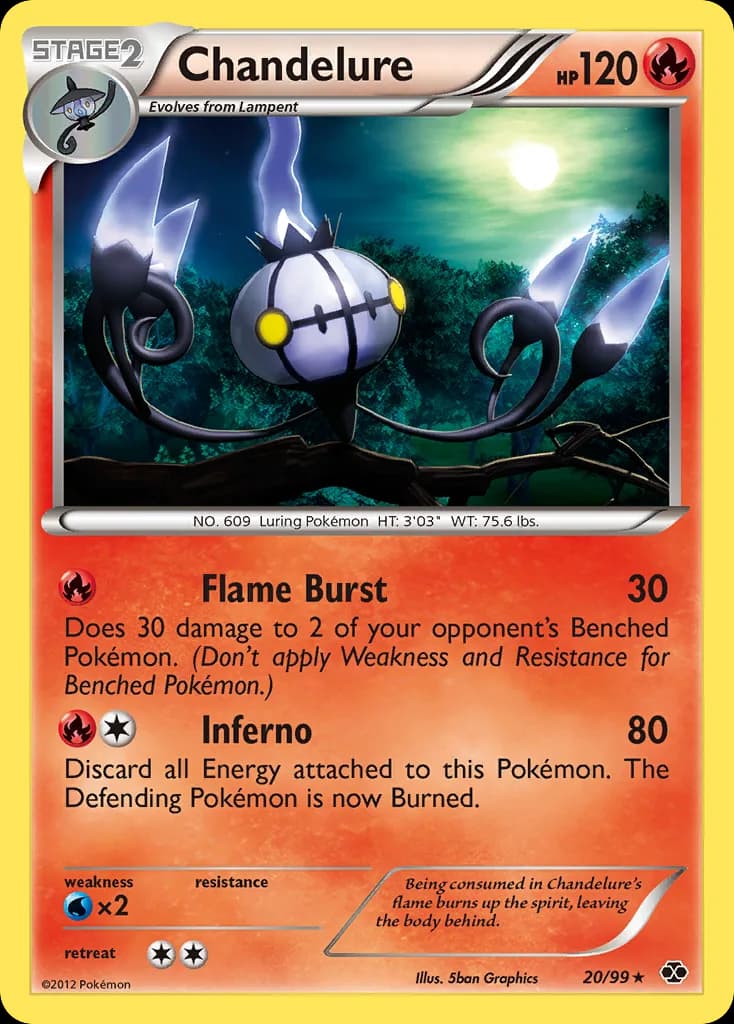 Chandelure card front, Next Destinies 20/99