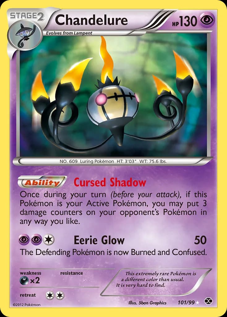 Chandelure card front, Next Destinies 101/99
