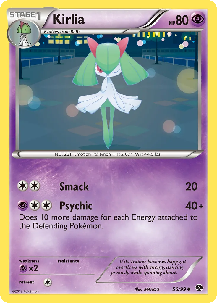 Next Destinies Kirlia card front, 56/99
