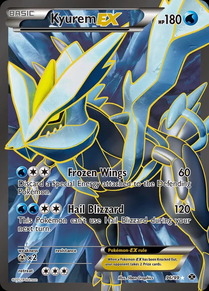 Next Destinies Kyurem-EX card front, 96/99