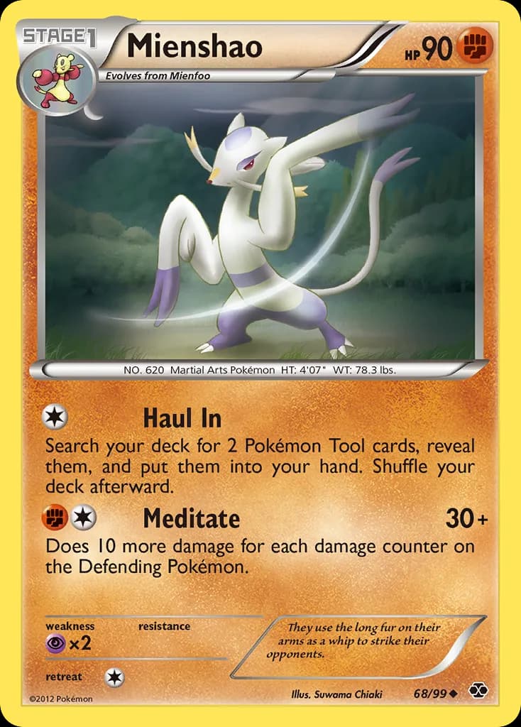 Next Destinies Mienshao card front, 68/99