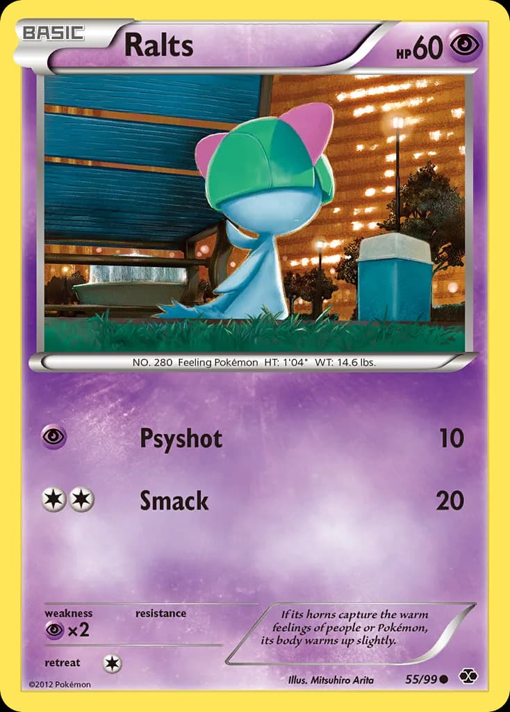 Next Destinies Ralts card front, 55/99