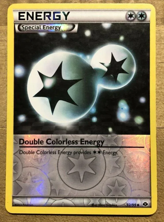 Double Colorless Energy reverse holo card front, Next Destinies 92/99