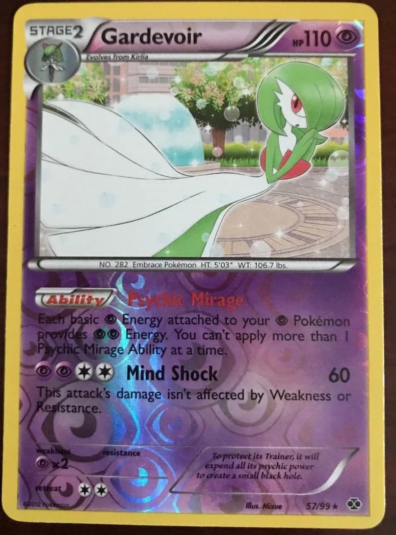 Gardevoir reverse holo card front, Next Destinies 57/99