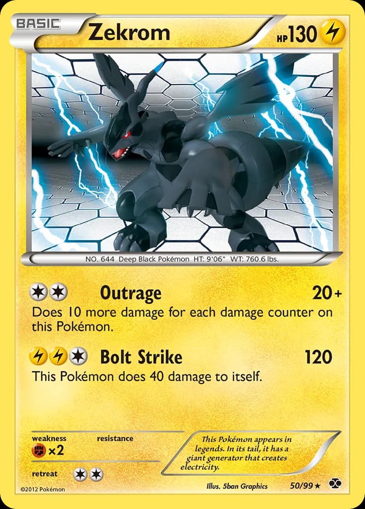 Zekrom card front, Next Destinies 50/99