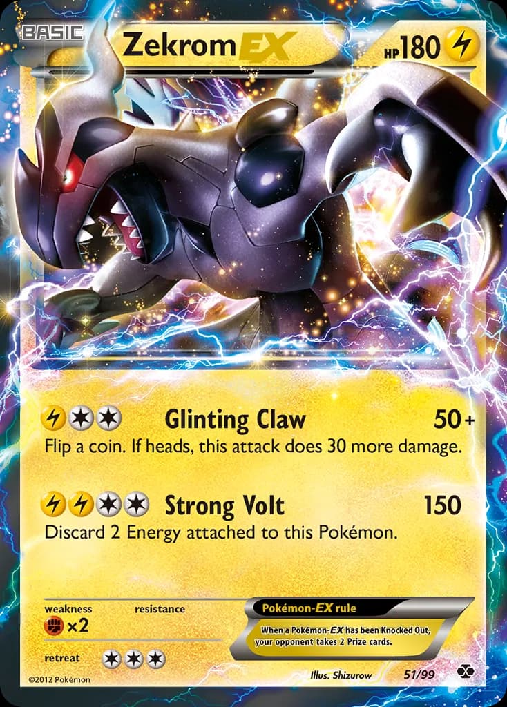 Zekrom-EX card front, Next Destinies 51/99