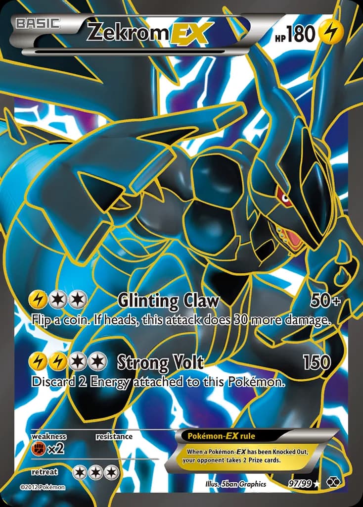 Zekrom-EX card front, Next Destinies 97/99