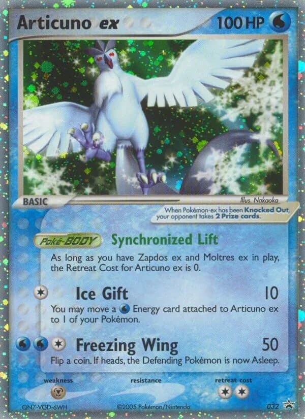 Articuno ex card front, Nintendo Black Star Promos 032