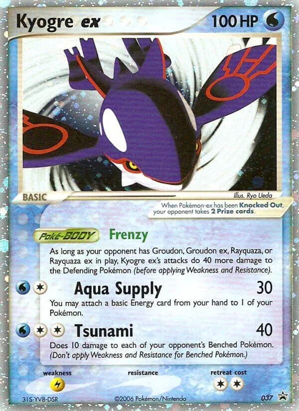 Nintendo Black Star Promos Kyogre ex card front, 037