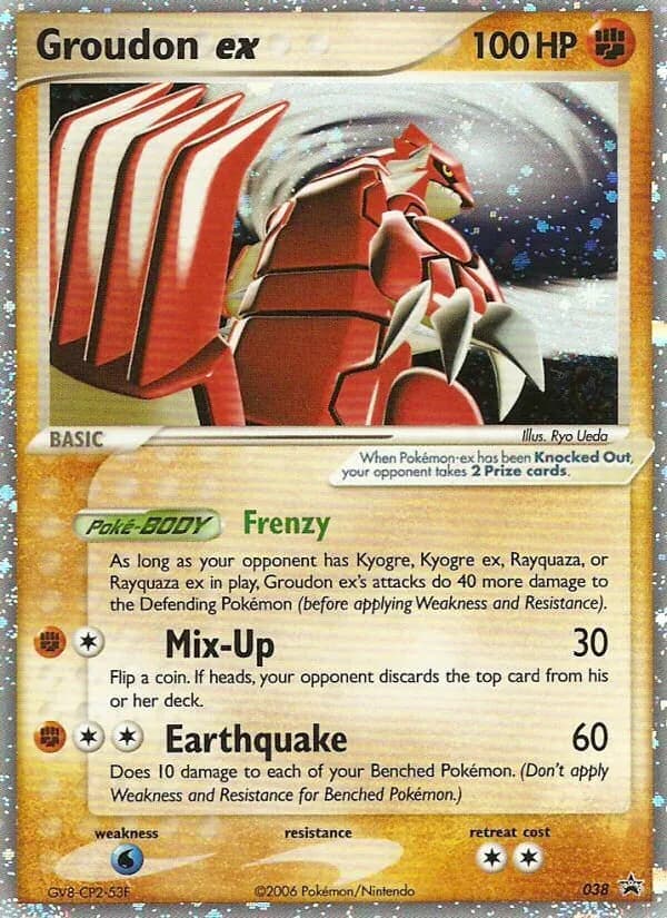 Nintendo Black Star Promos Groudon ex card front, 038