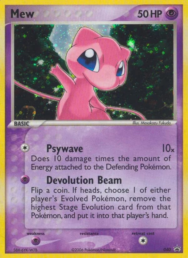 Mew card front, Nintendo Black Star Promos 040