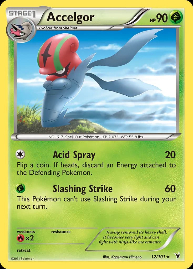 Noble Victories Accelgor card front, 12/101