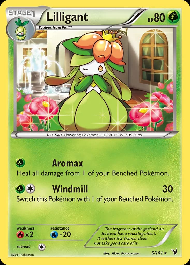 Noble Victories Lilligant card front, 5/101