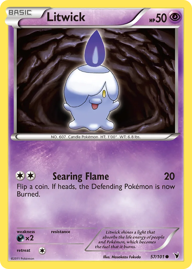 Noble Victories Litwick card front, 57/101