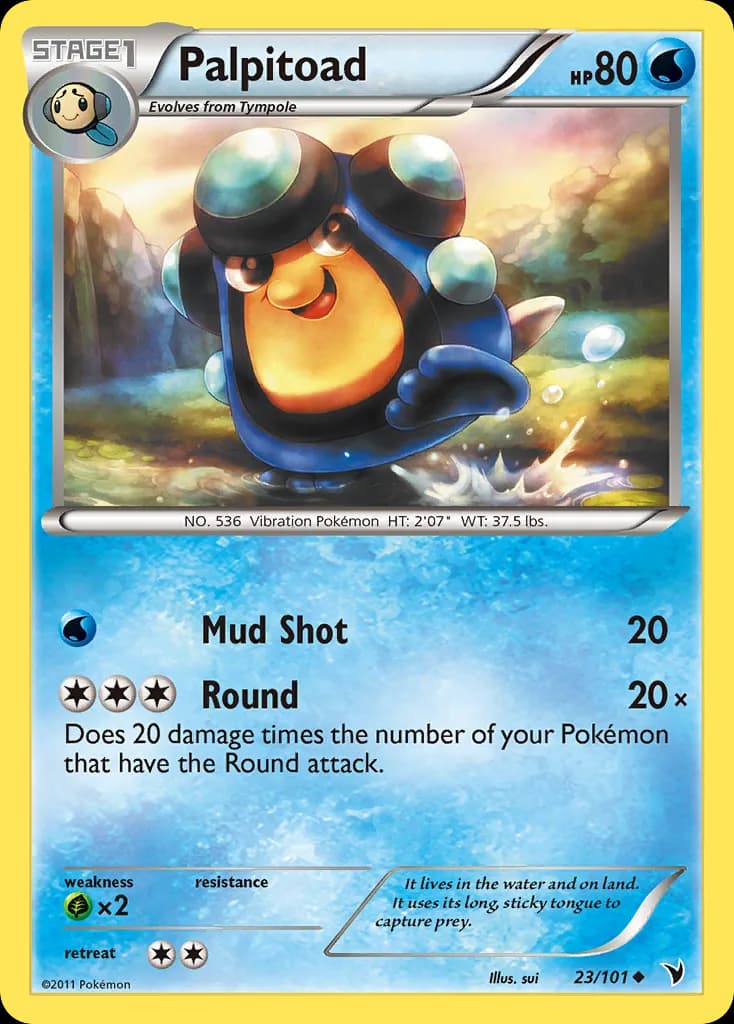 Noble Victories Palpitoad card front, 23/101
