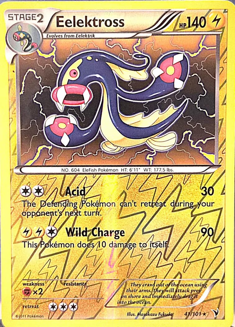 Eelektross reverse holo card front, Noble Victories 41/101