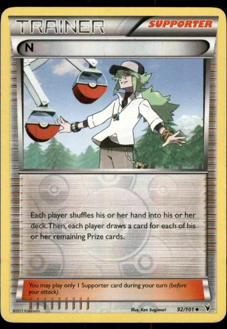 N reverse holo card front, Noble Victories 92/101