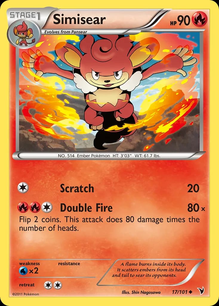 Noble Victories Simisear card front, 17/101