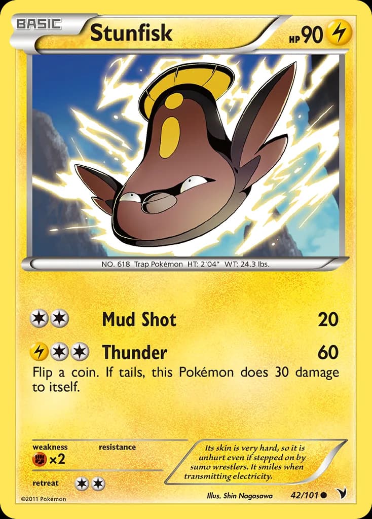 Noble Victories Stunfisk card front, 42/101