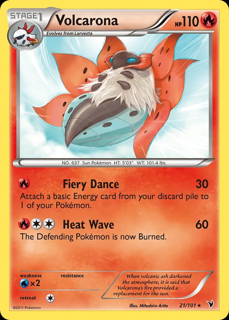 Volcarona card front, Noble Victories 21/101