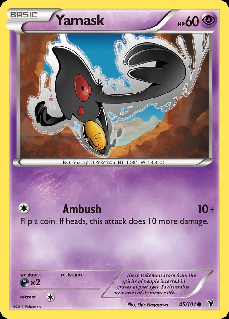 Noble Victories Yamask card front, 45/101