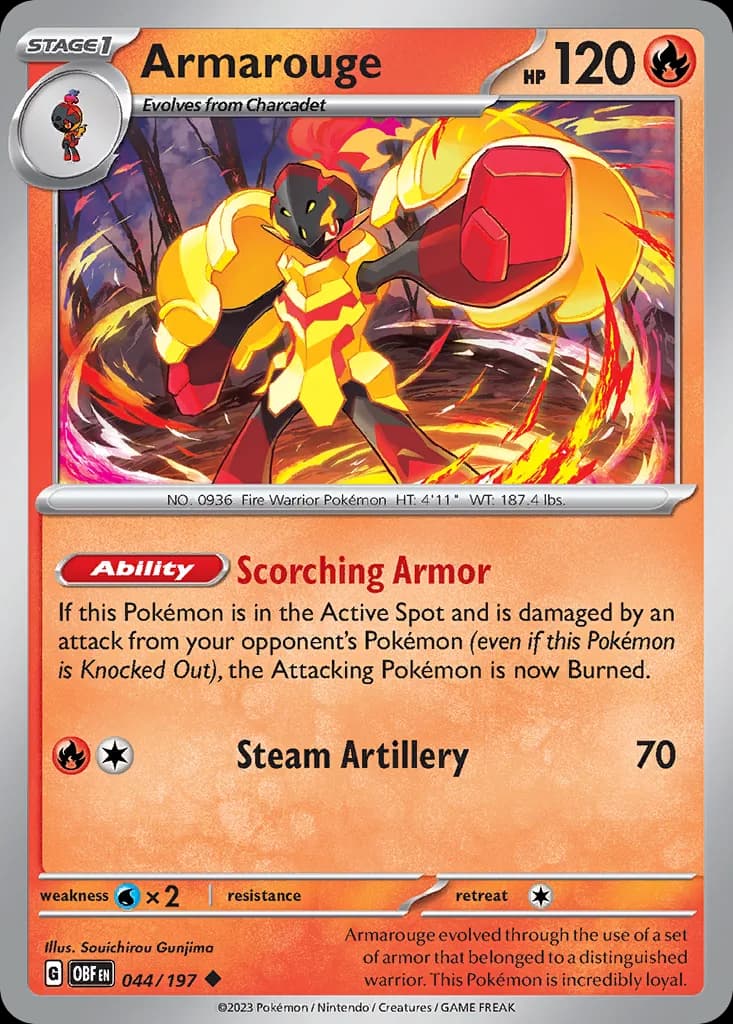 Obsidian Flames Armarouge card front, 44/197