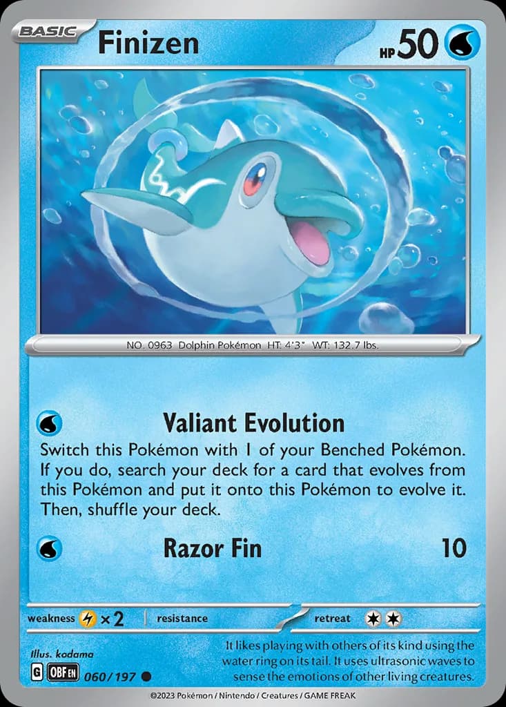 Obsidian Flames Finizen card front, 60/197