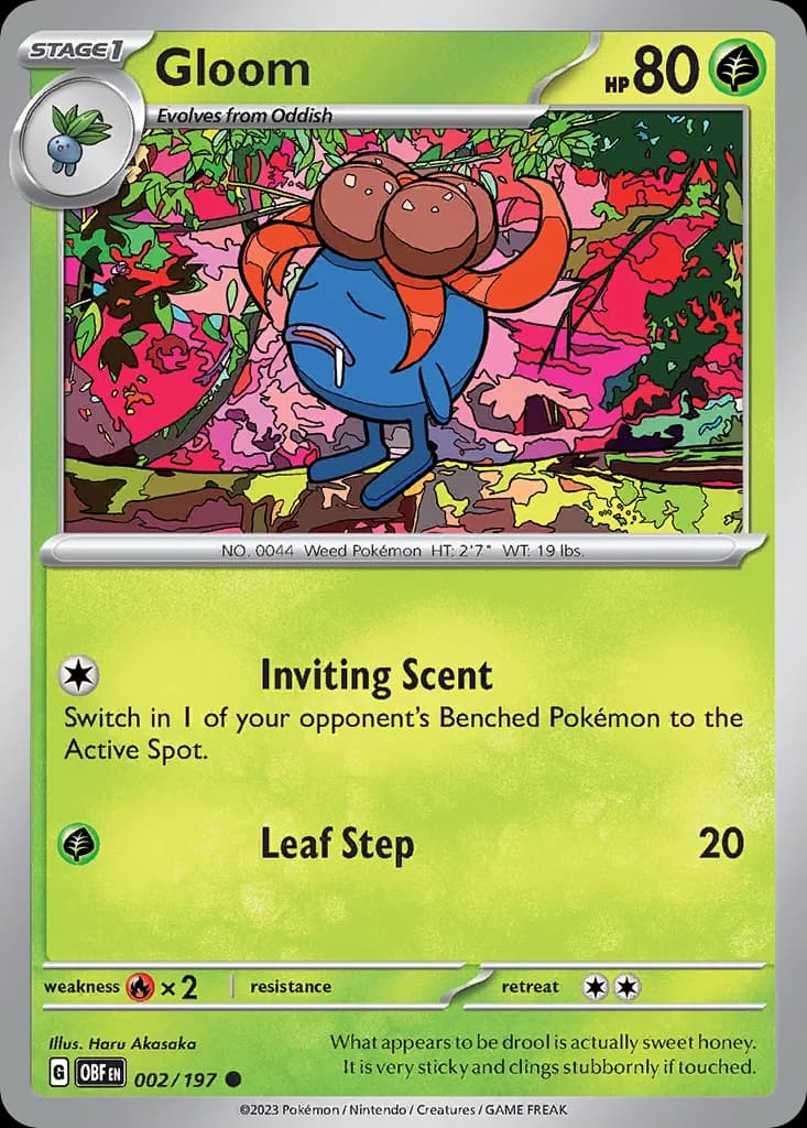 Obsidian Flames Gloom card front, 2/197