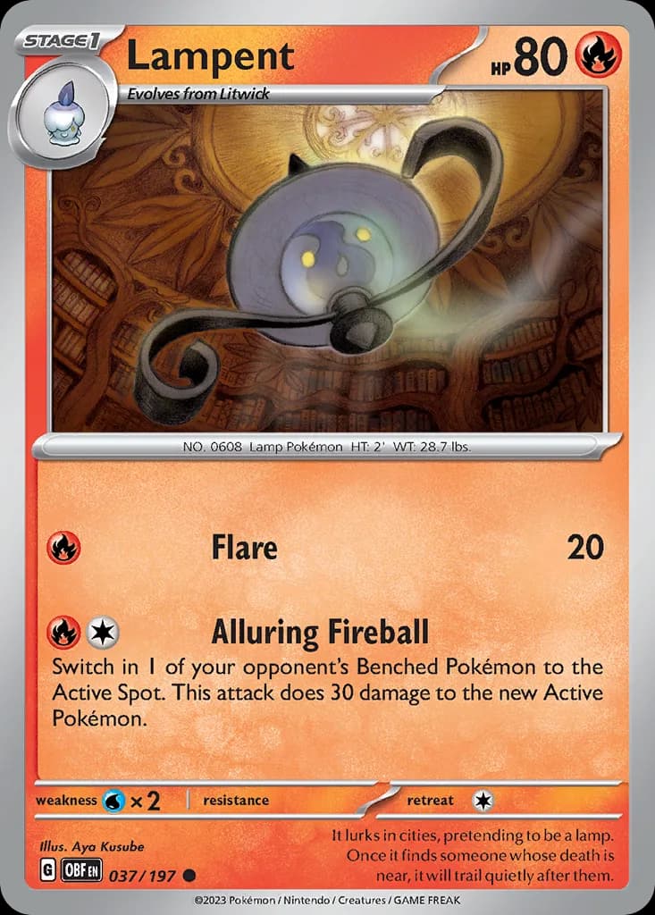 Obsidian Flames Lampent card front, 37/197