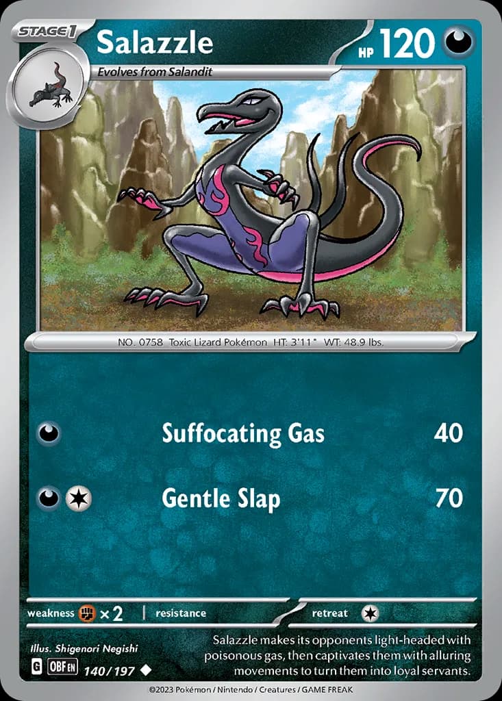 Obsidian Flames Salazzle card front, 140/197