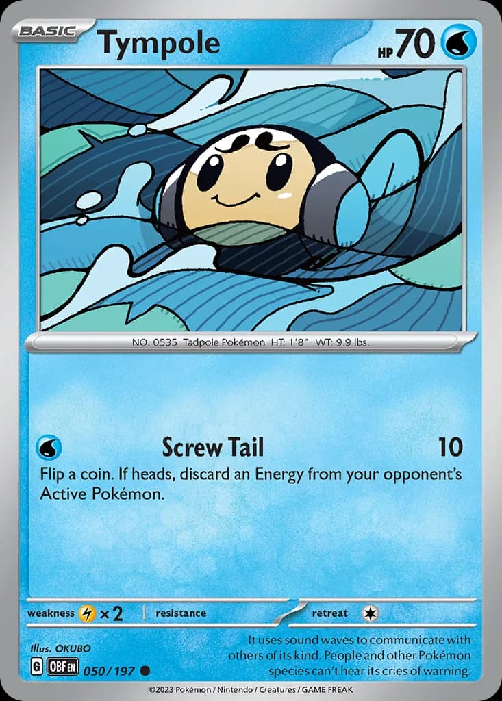 Obsidian Flames Tympole card front, 50/197