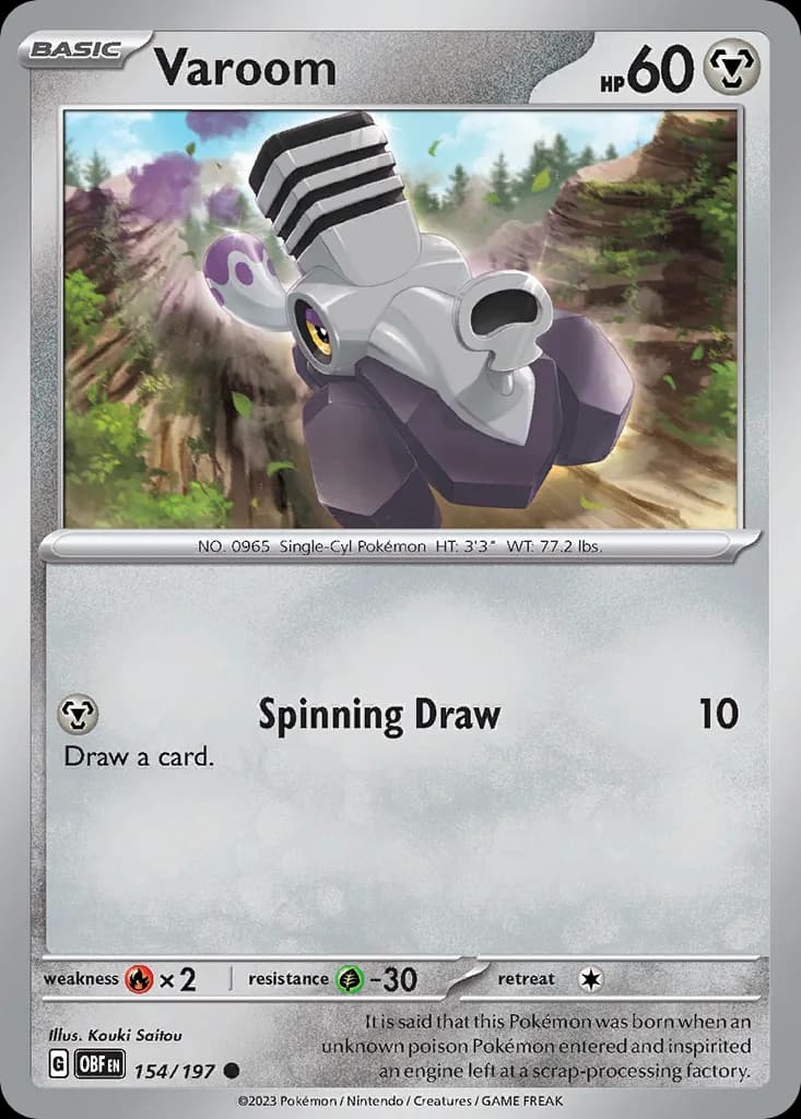Obsidian Flames Varoom card front, 154/197