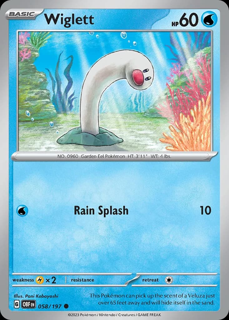 Obsidian Flames Wiglett card front, 58/197