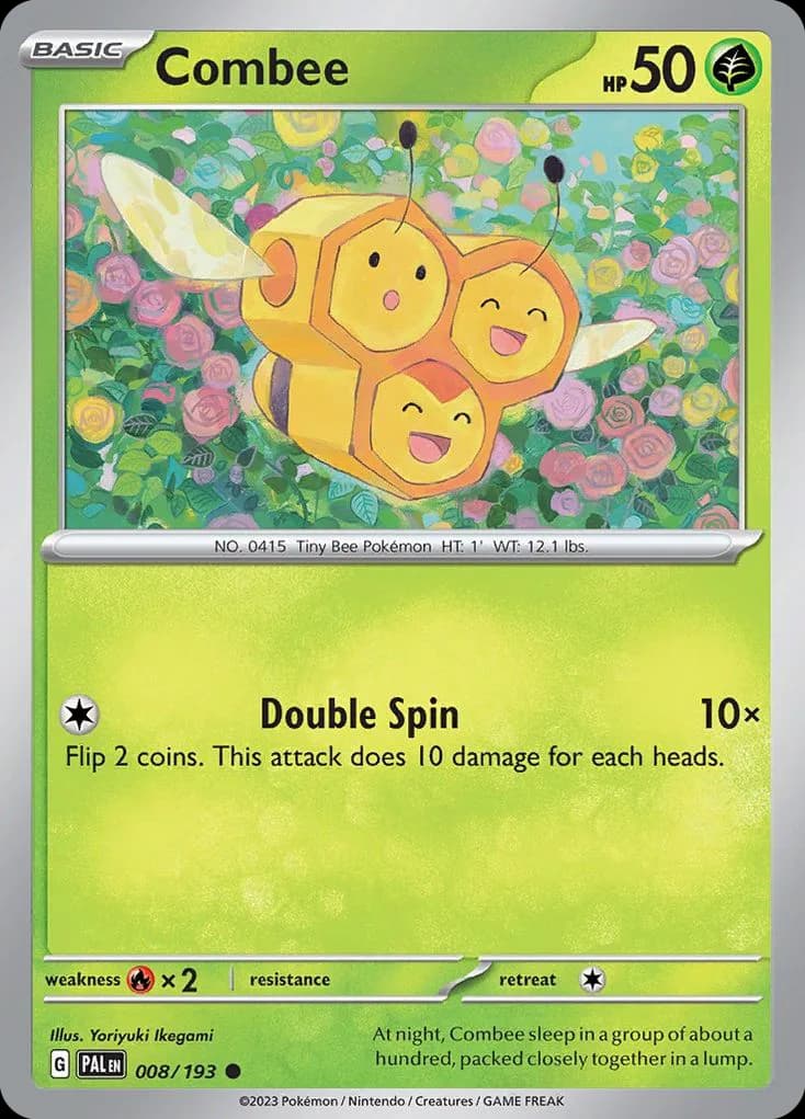 Paldea Evolved Combee card front, 8/193