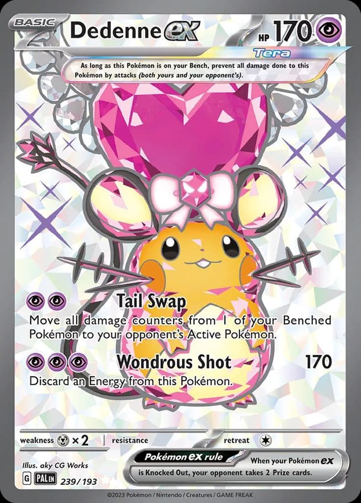 Paldea Evolved Dedenne ex card front, 239/193